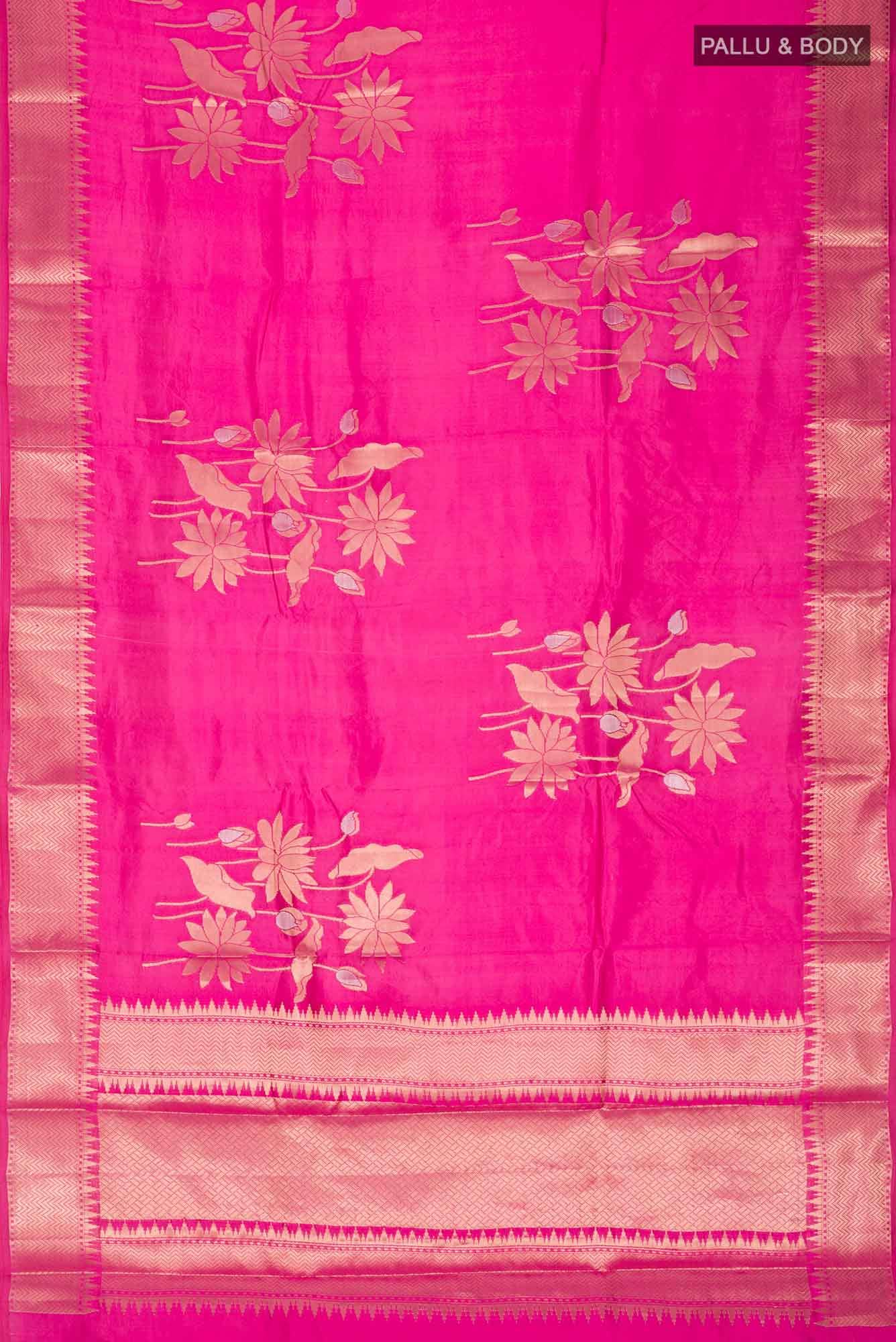 Pink Banarasi Raw Silk Saree