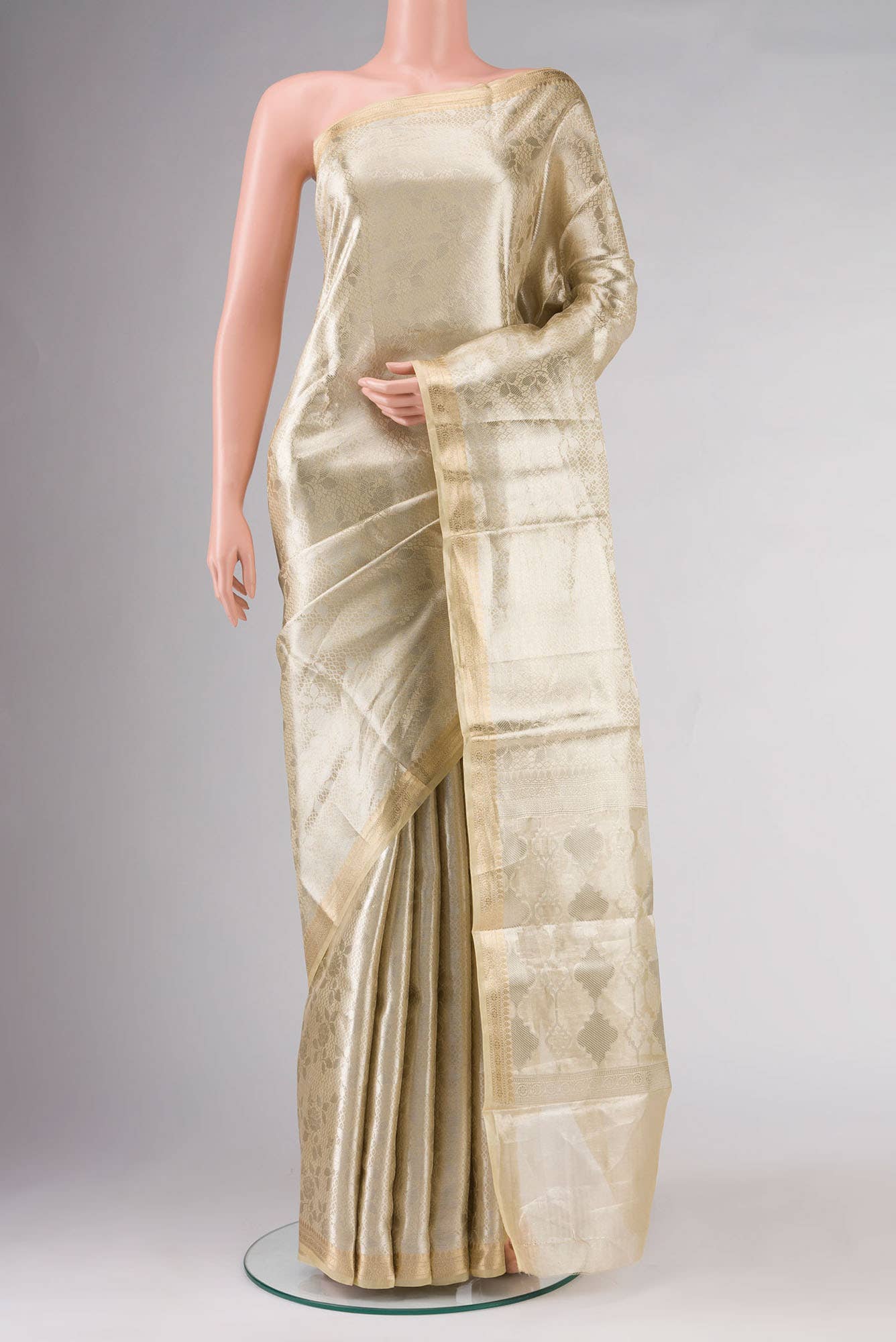 Gold Banarasi Tissue Silk Saree