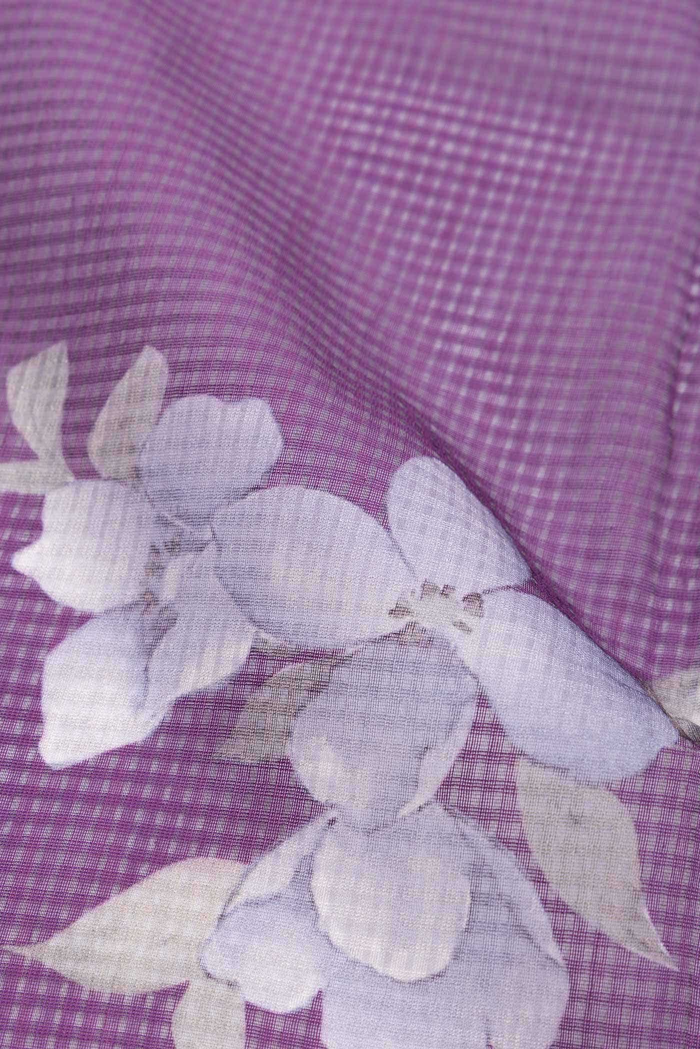 Violet Kota Cotton Saree