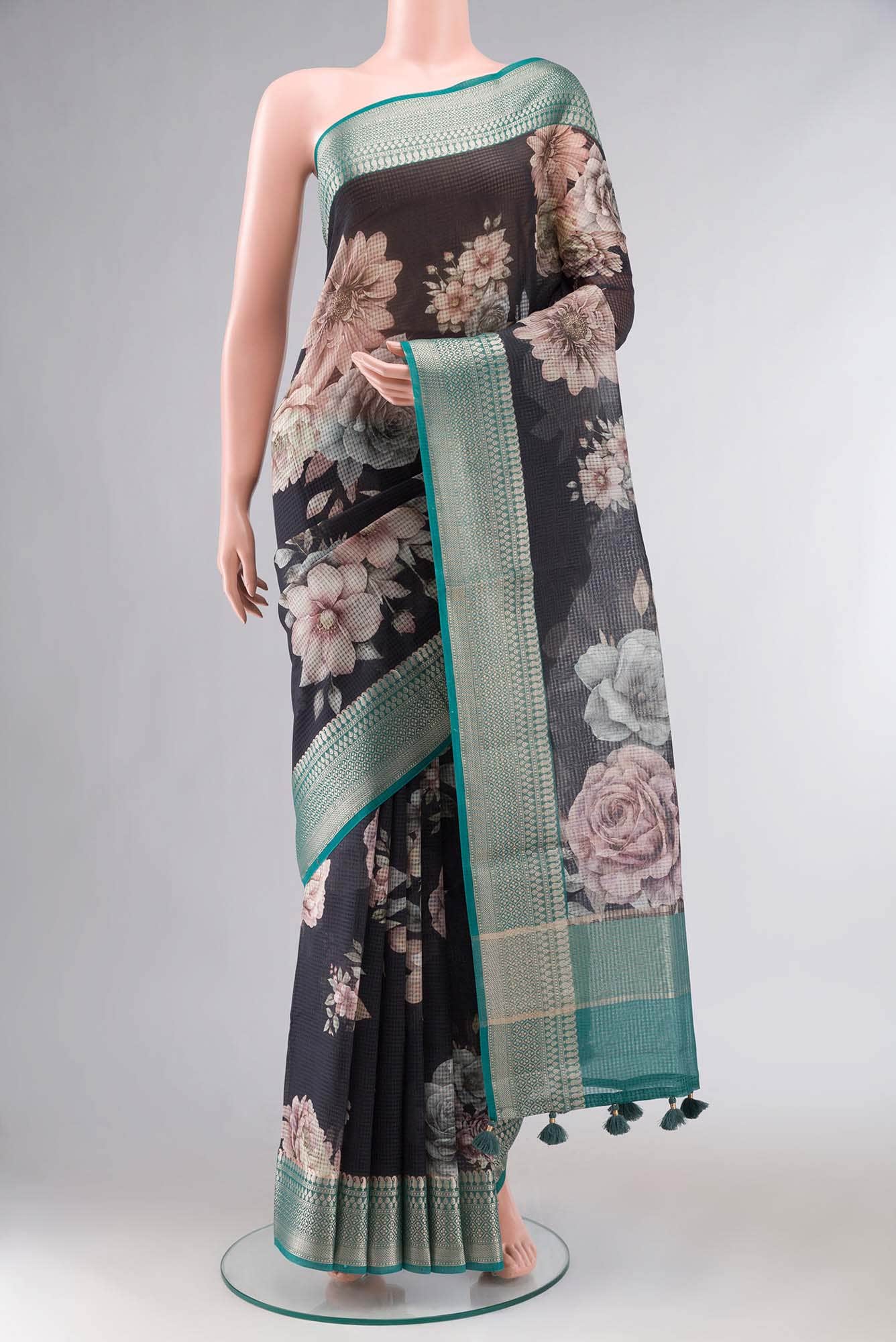 Black Kota Cotton Saree