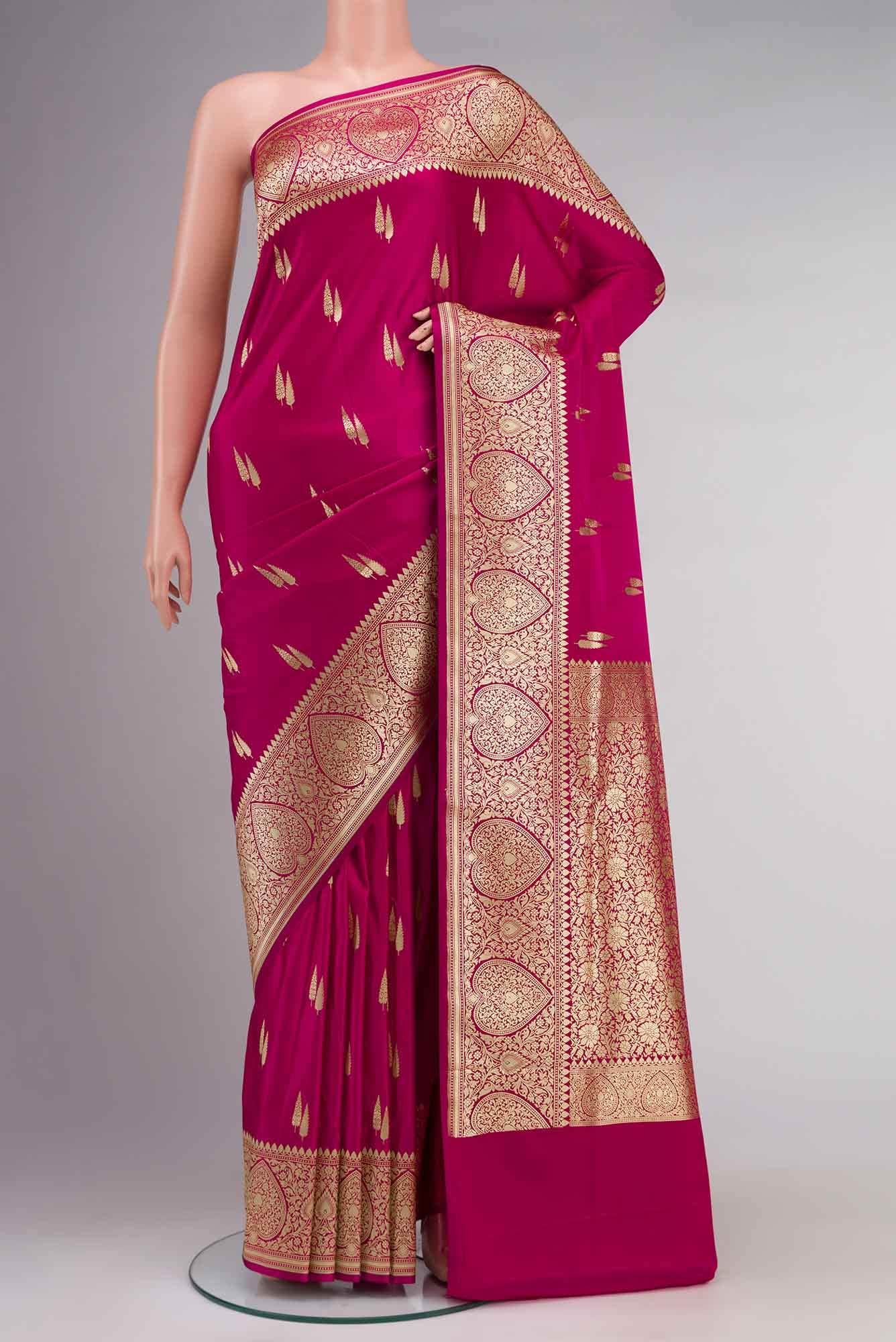 Pink Banarasi Silk Saree