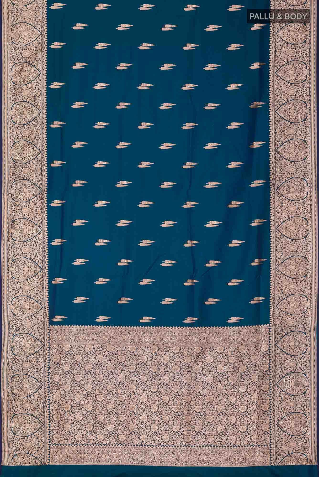Blue Banarasi Silk Saree
