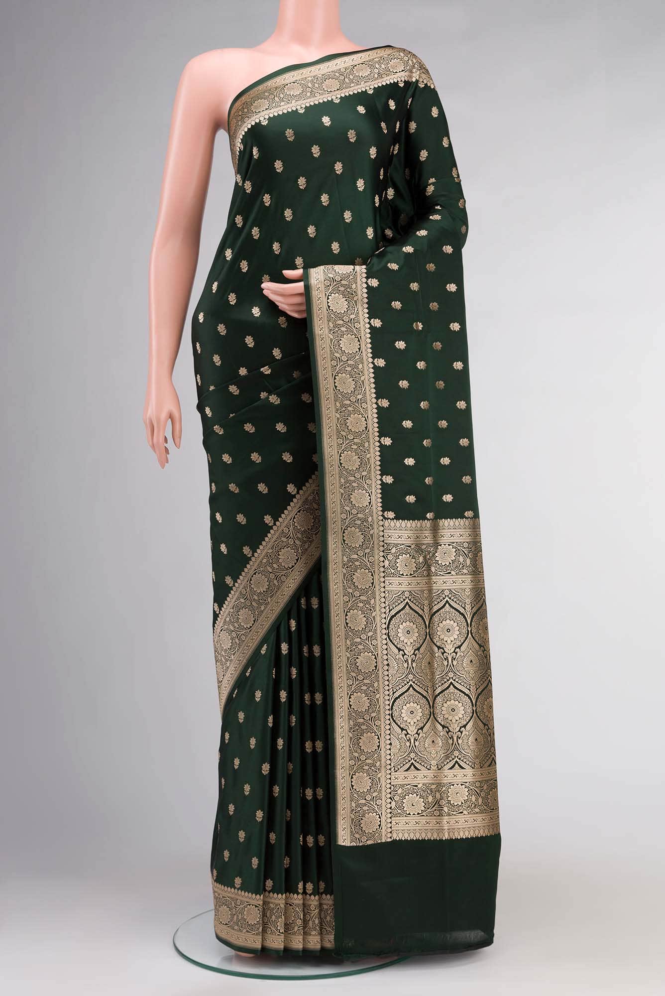 Green Banarasi Silk Saree