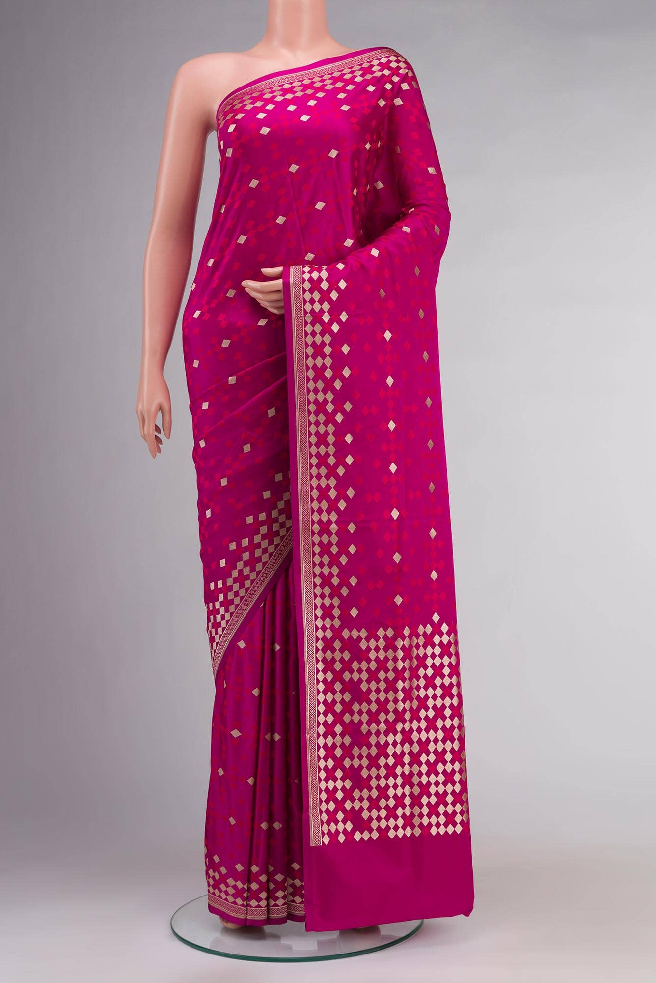 Pink Banarasi Silk Saree