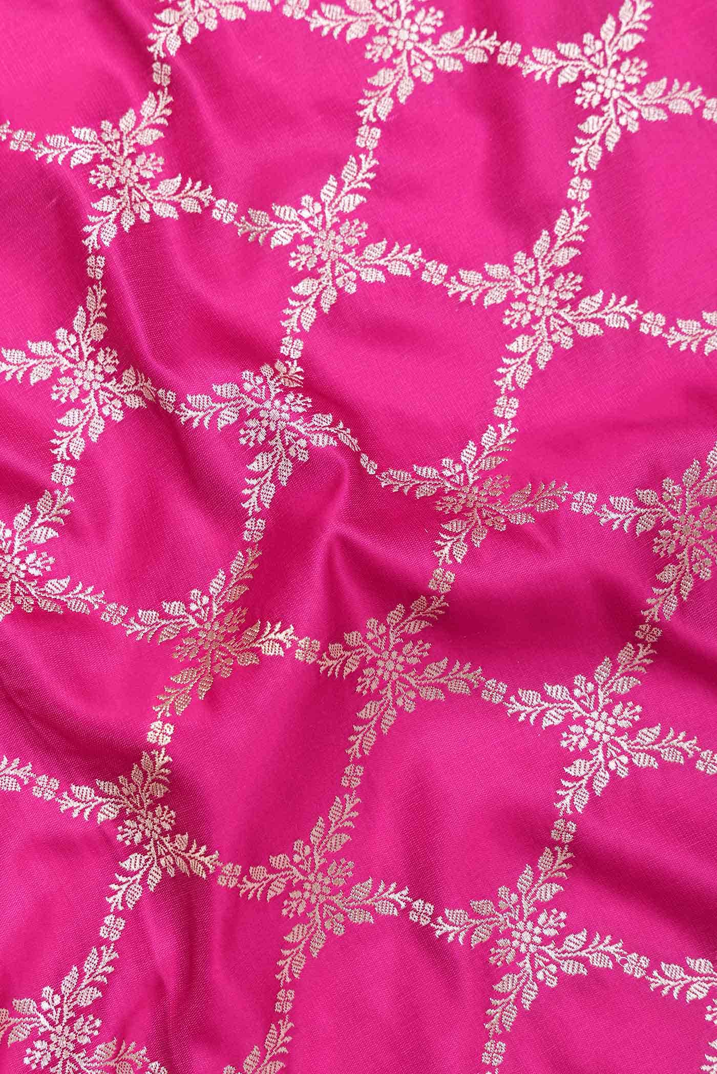 Pink Blended Banarasi Silk Saree