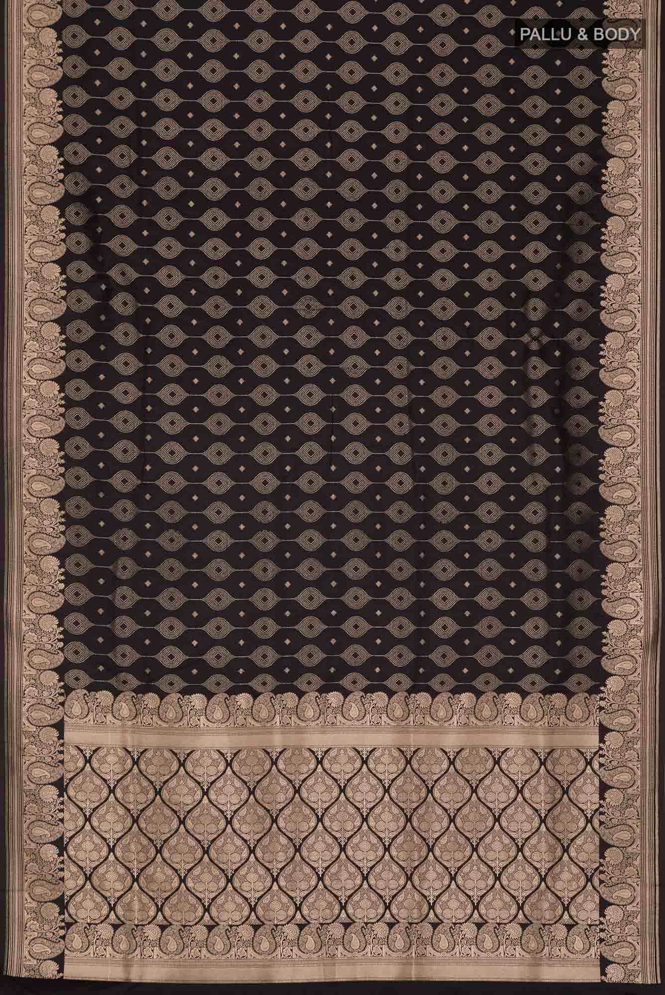 Black Banarasi Silk Saree