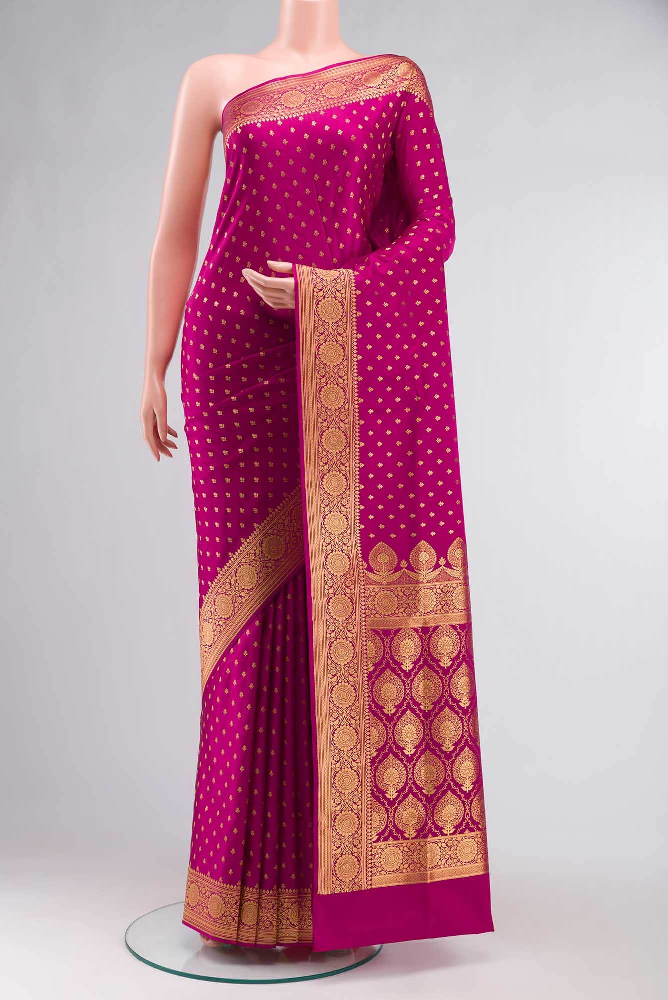 Pink Banarasi Silk Saree
