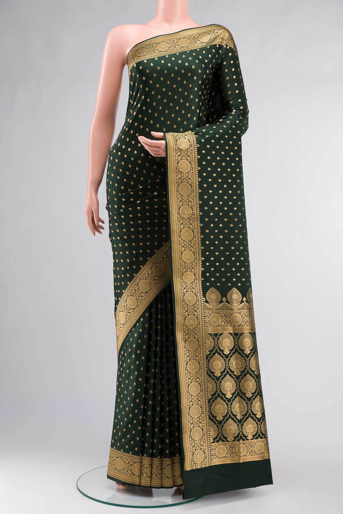 Green Banarasi Silk Saree