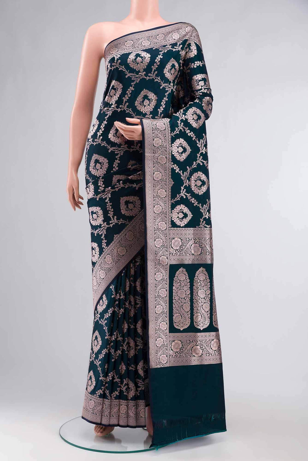 Blue Banarasi Silk Saree