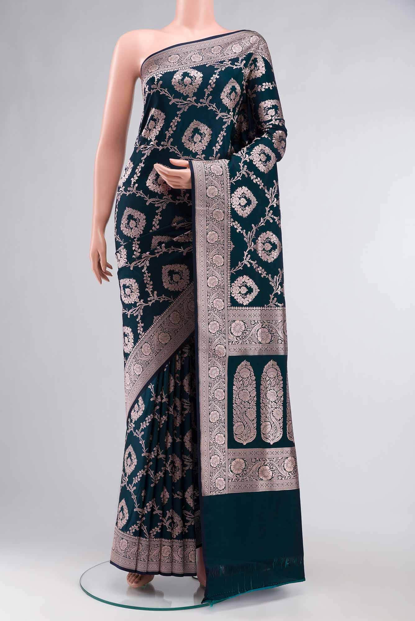 Blue Banarasi Silk Saree