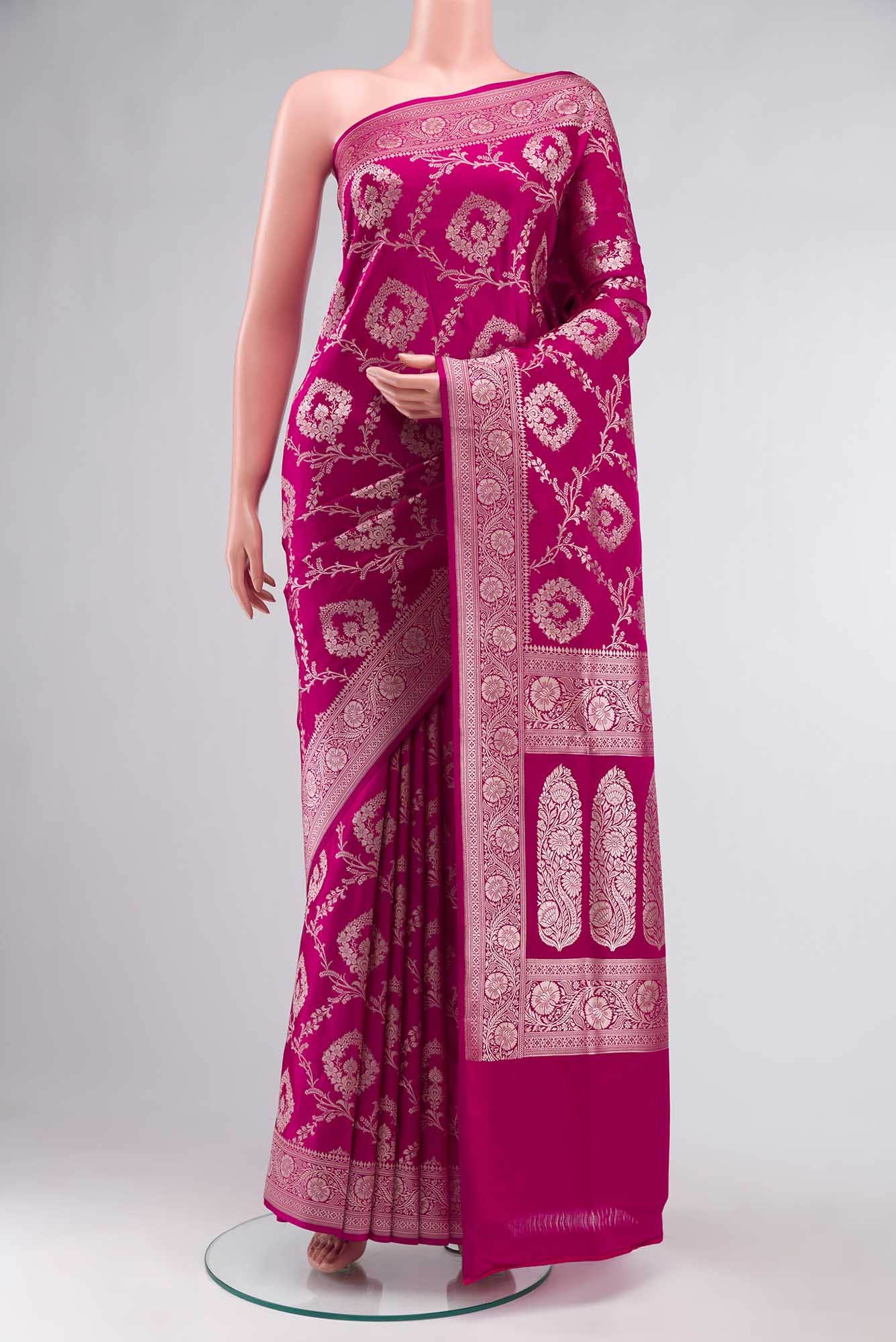 Pink Banarasi Silk Saree