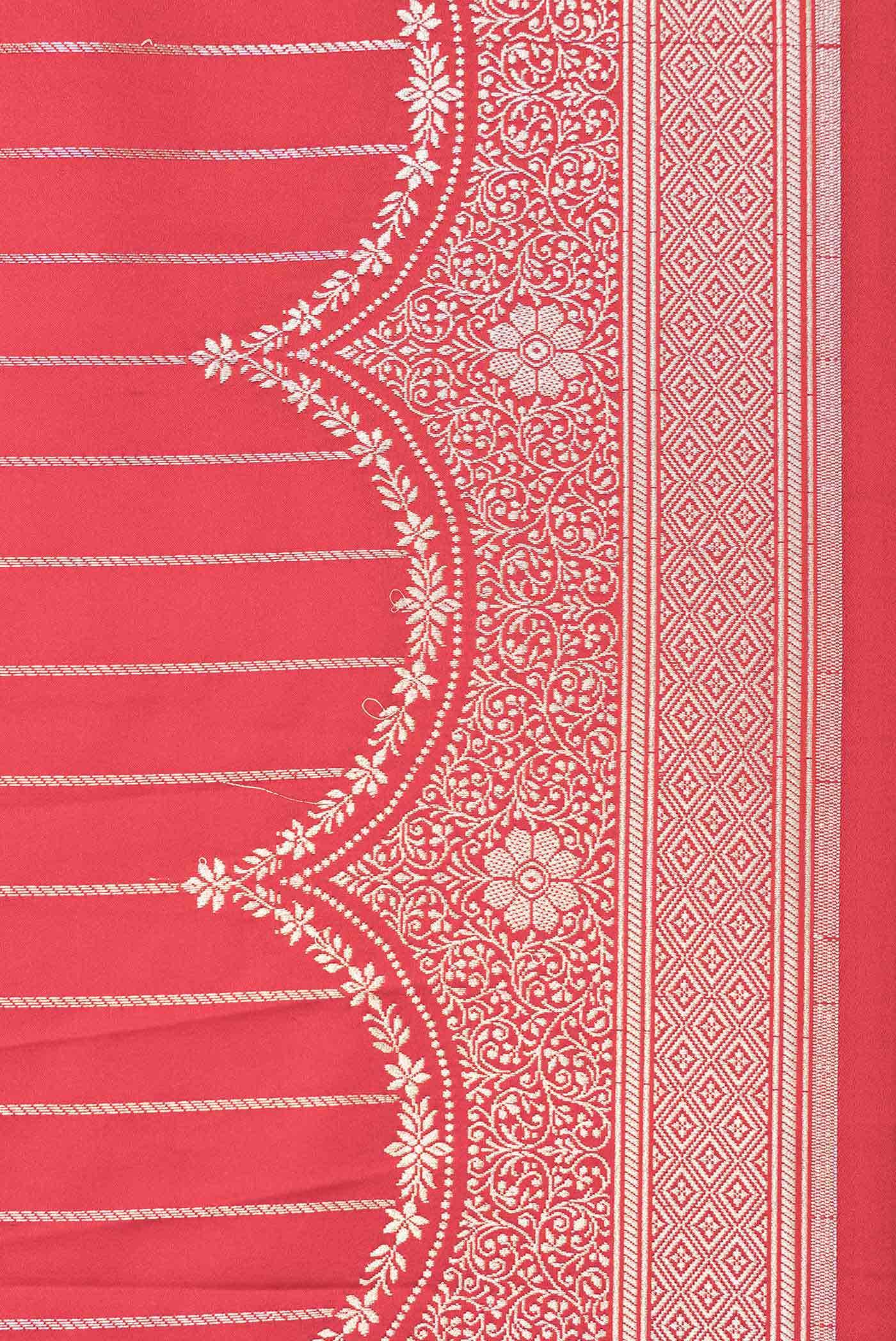 Red Blended Banarasi Silk Saree
