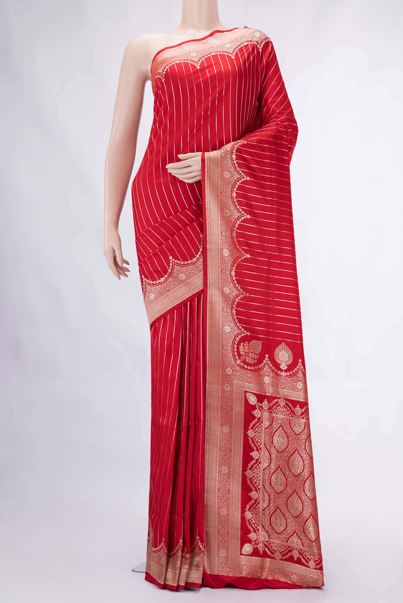 Red Blended Banarasi Silk Saree