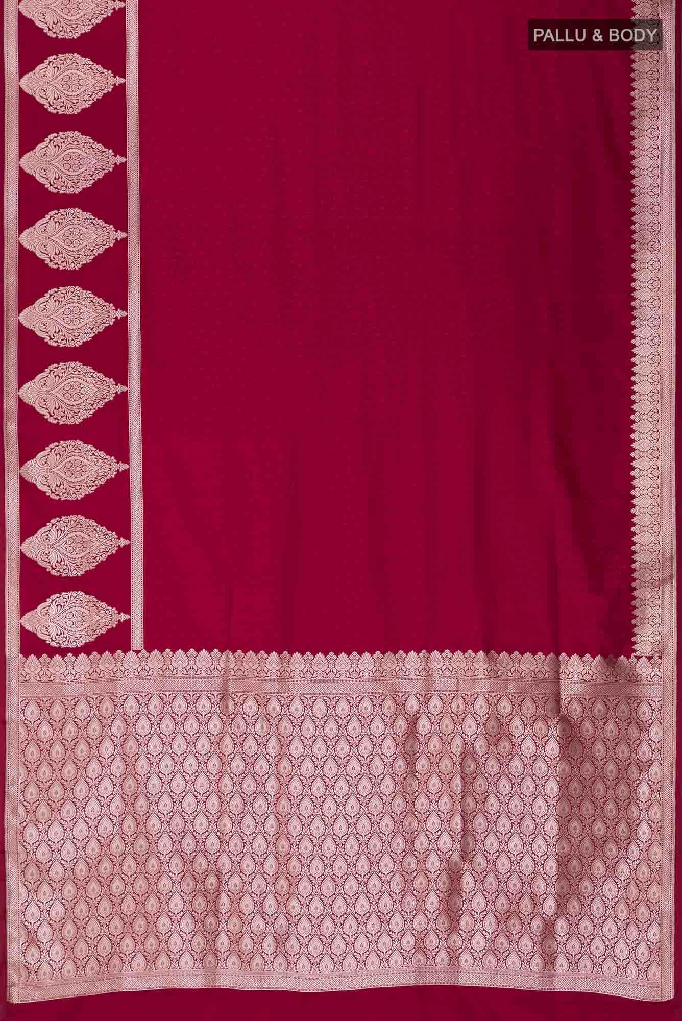 Maroon Banarasi Silk Saree