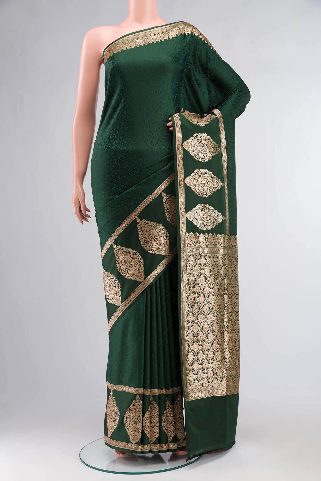 Green Banarasi Silk Saree