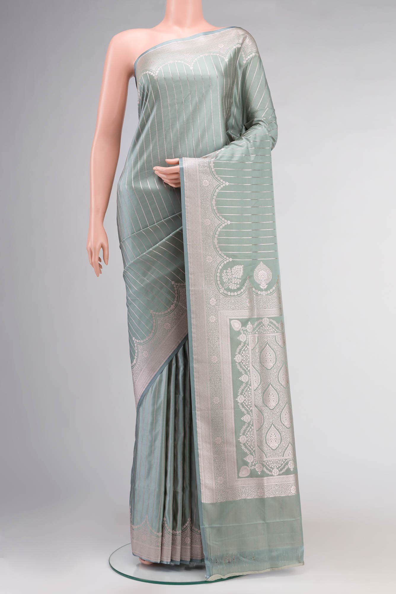 Green Banarasi Silk Saree