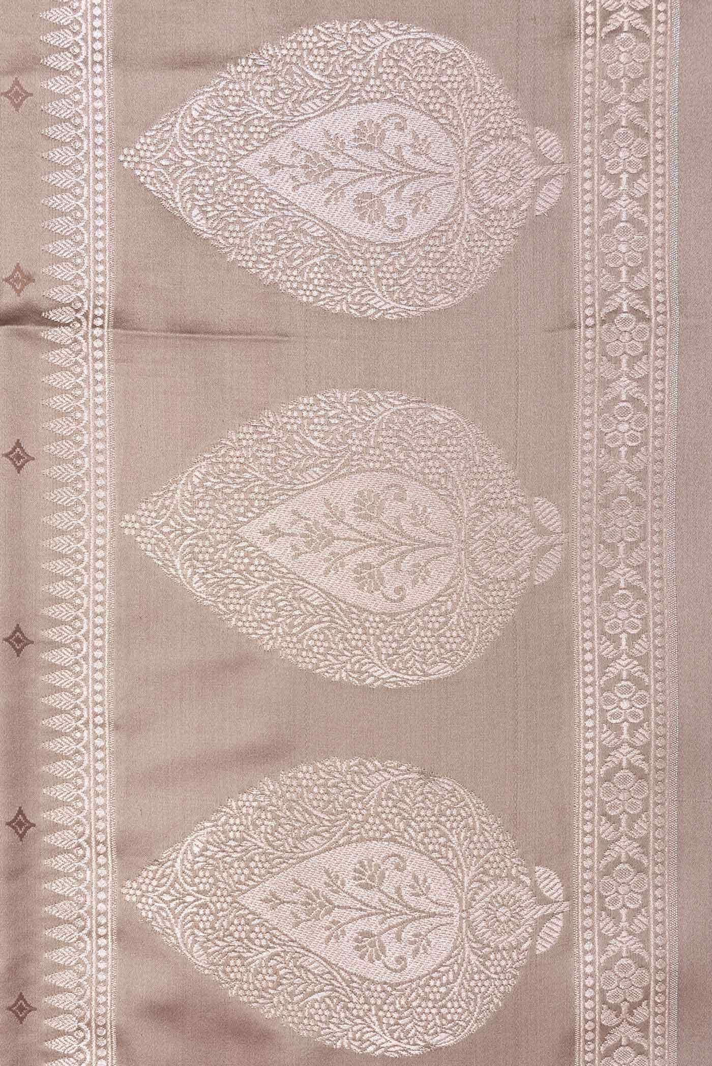 Brown Dual Tone Blended Banarasi Silk Saree