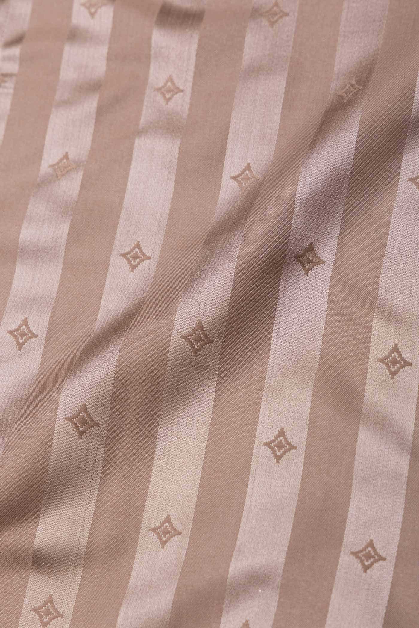 Brown Dual Tone Blended Banarasi Silk Saree