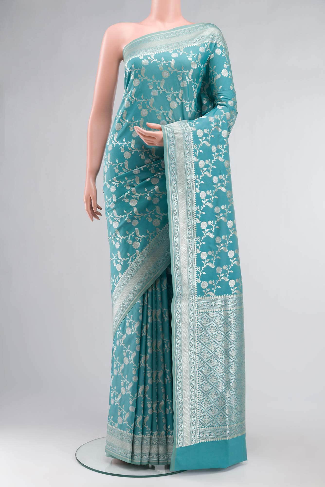 Blue Banarasi Silk Saree