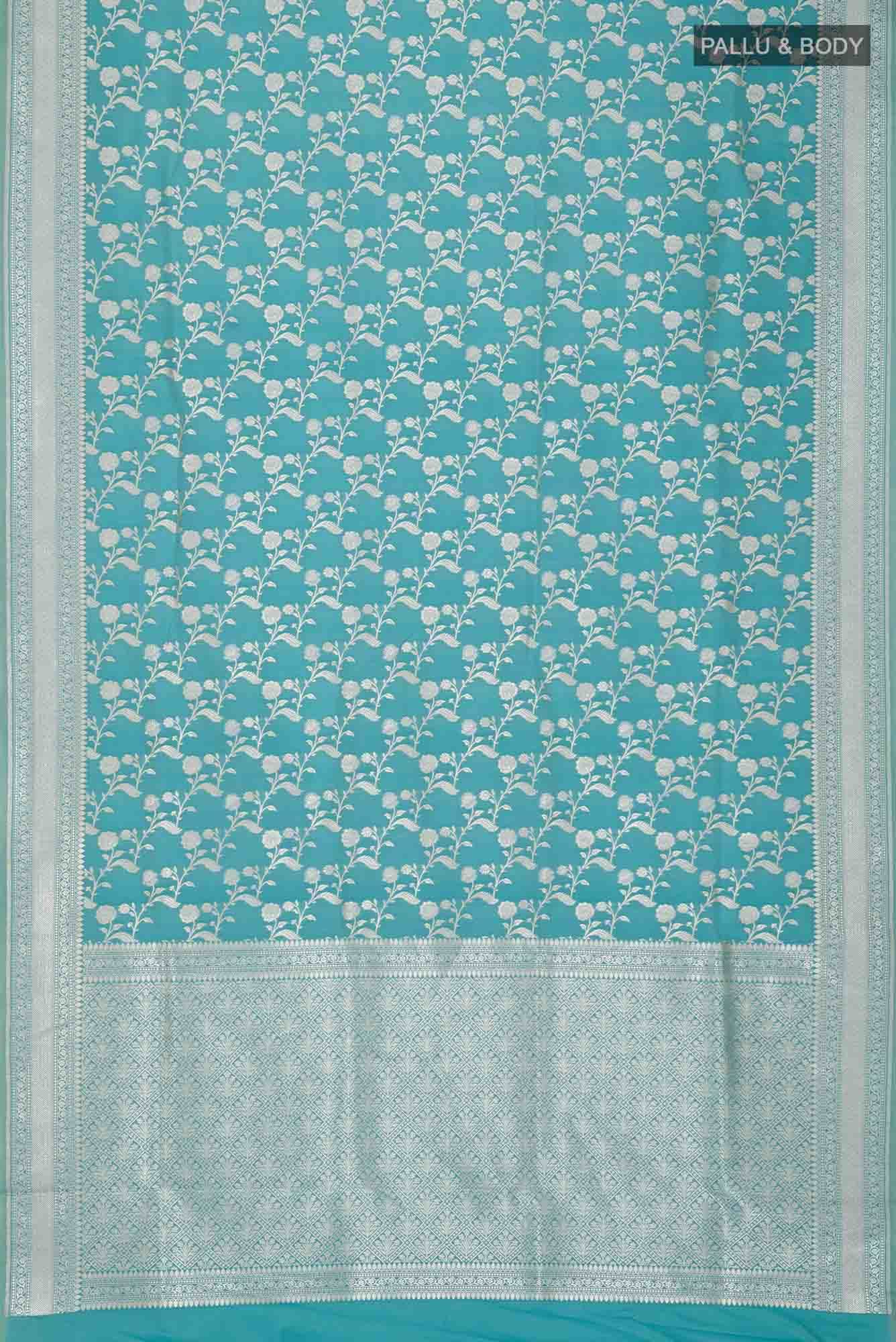 Blue Banarasi Silk Saree