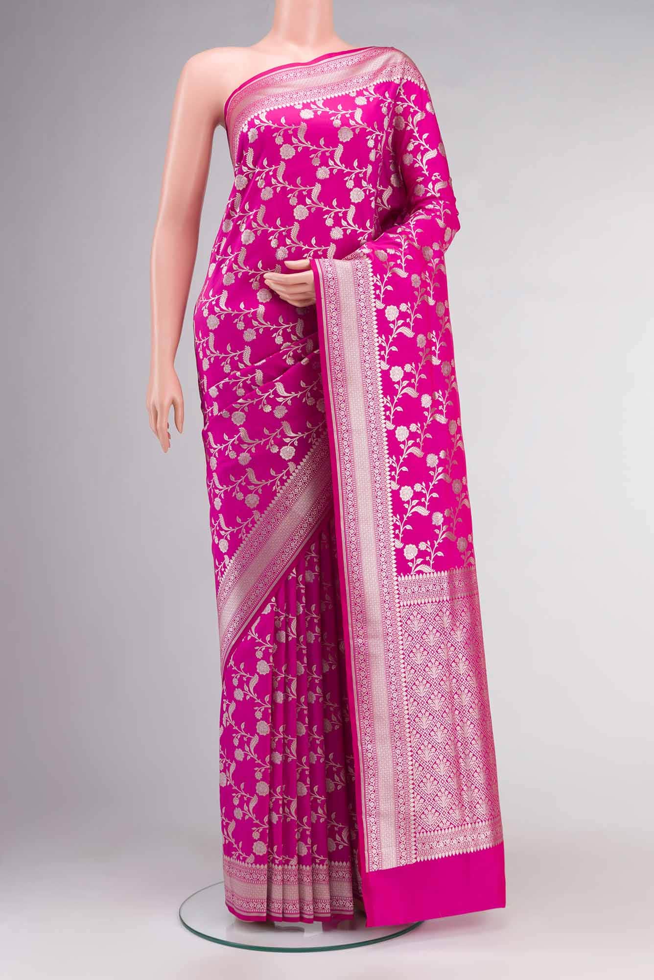 Pink Banarasi Silk Saree