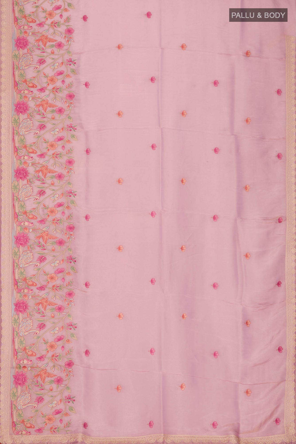 Lavender Crepe Saree