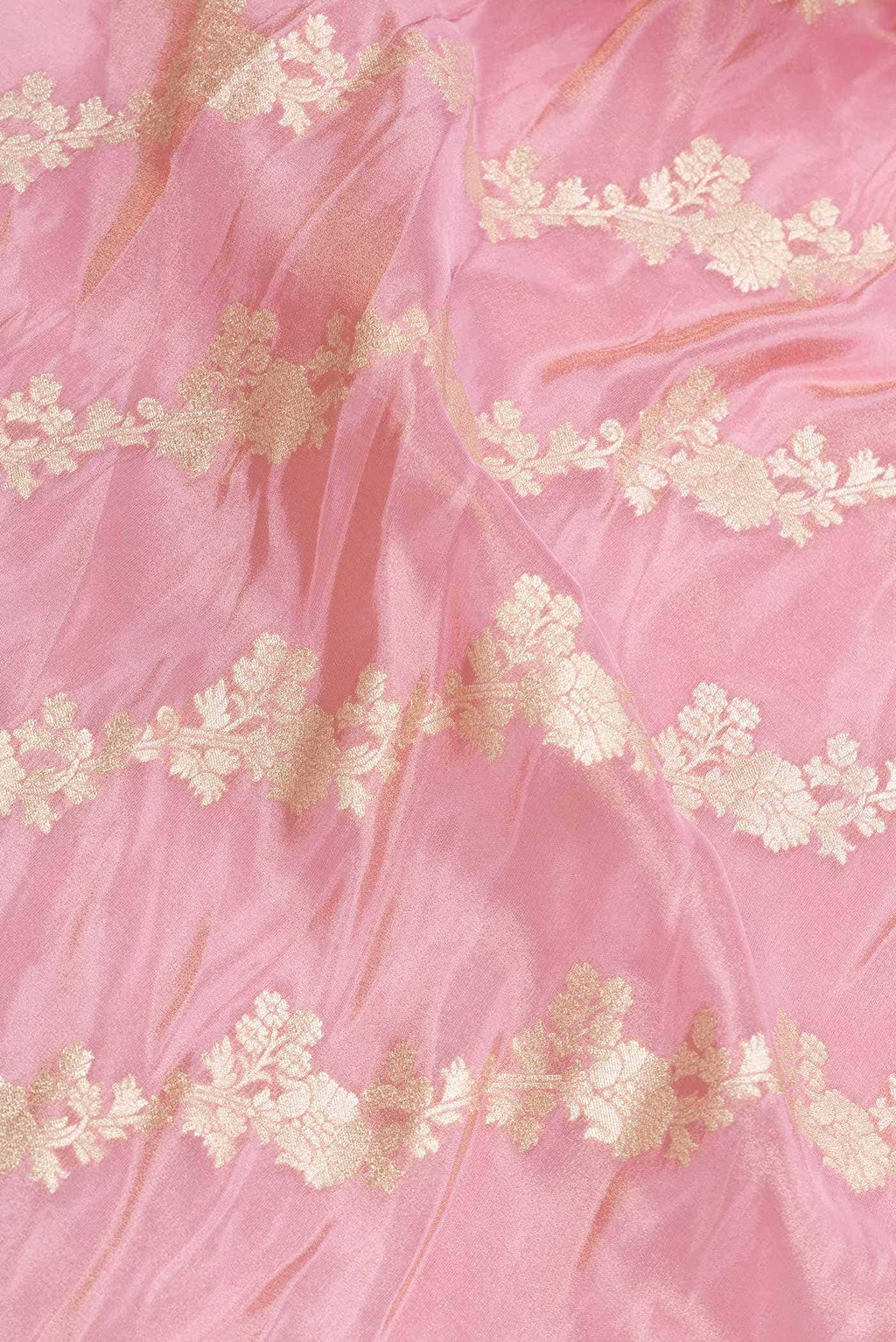 Pink Dual Tone Organza Silk Saree