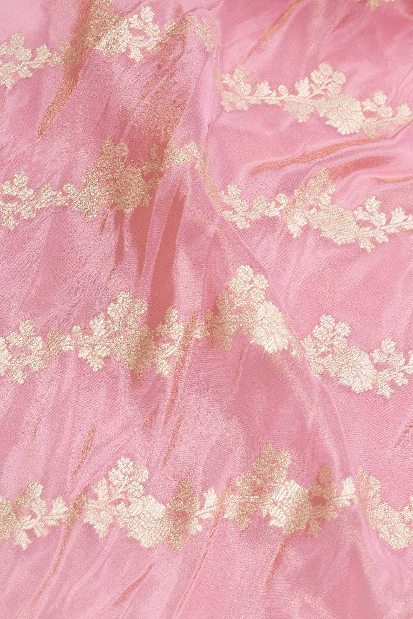 Pink Dual Tone Organza Silk Saree