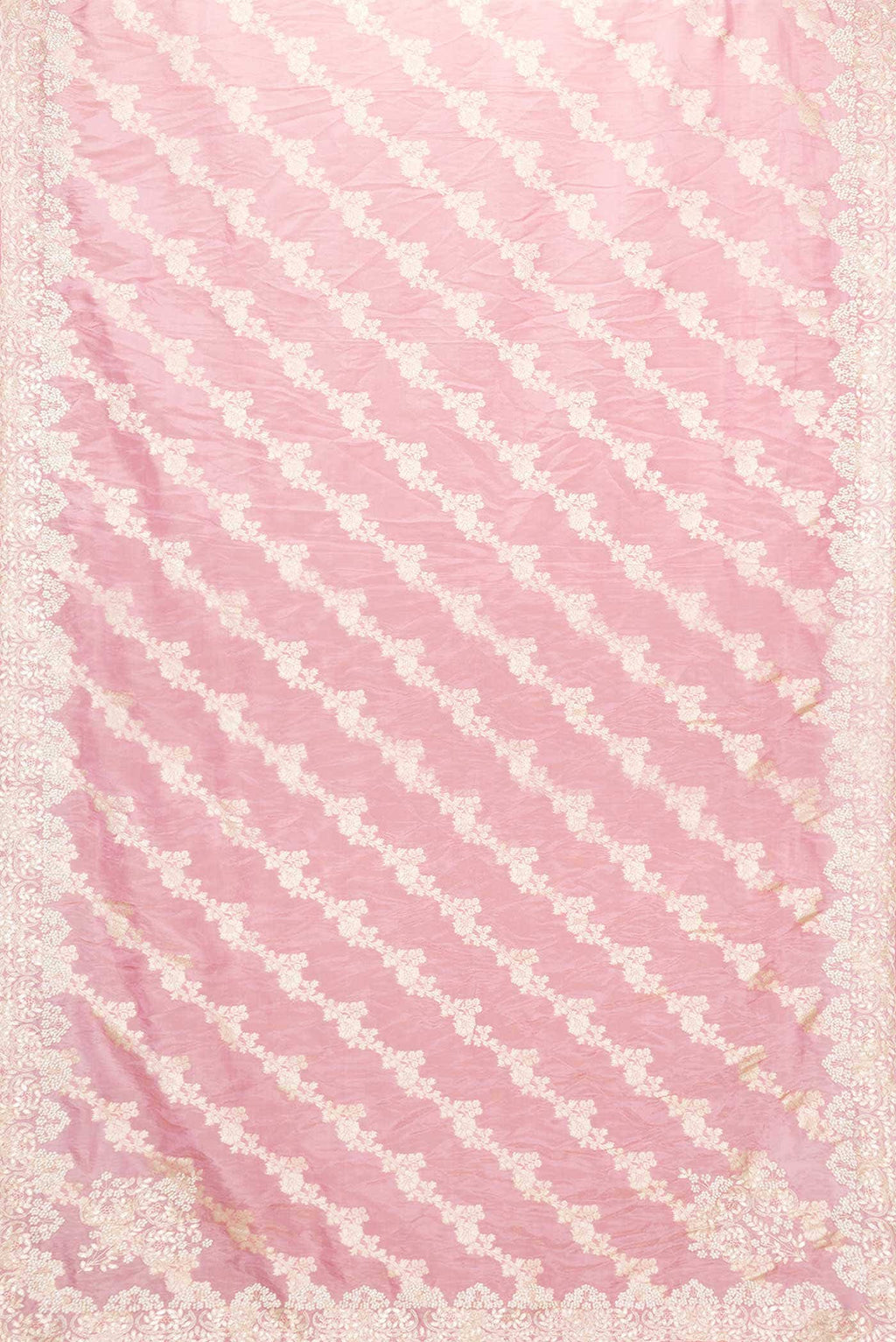 Pink Dual Tone Organza Silk Saree
