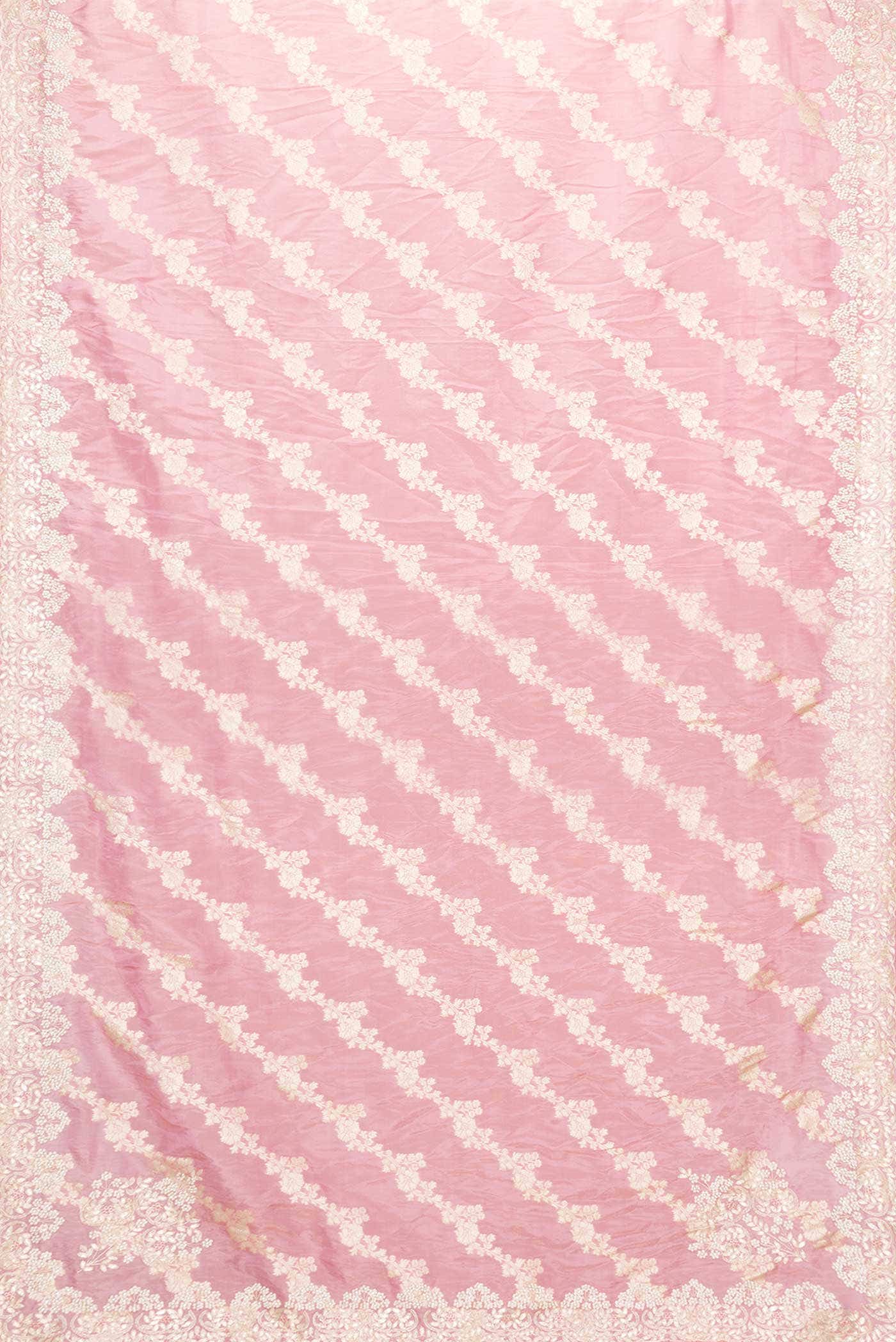 Pink Dual Tone Organza Silk Saree
