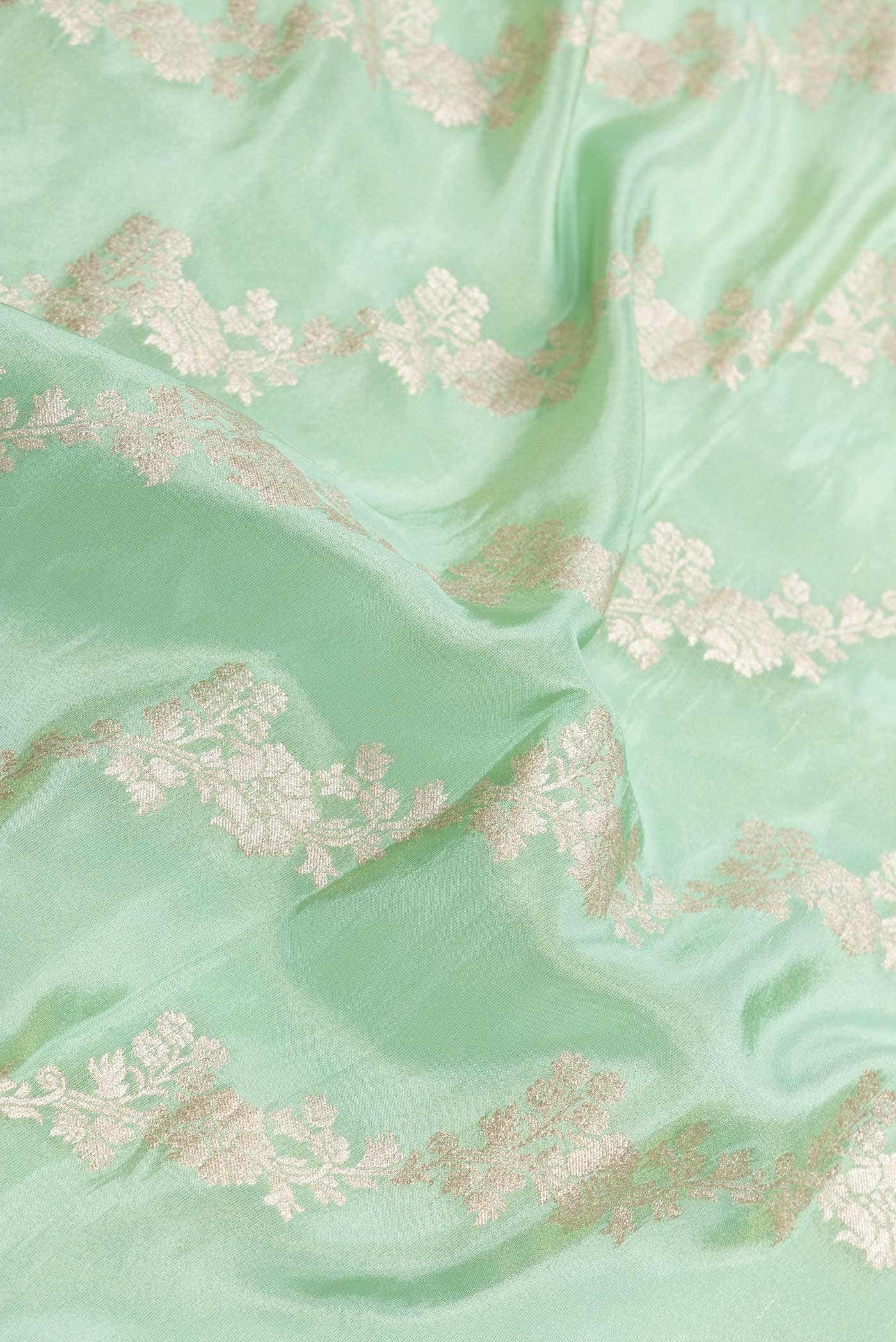 Sea Green Dual Tone Blended Organza Silk Saree