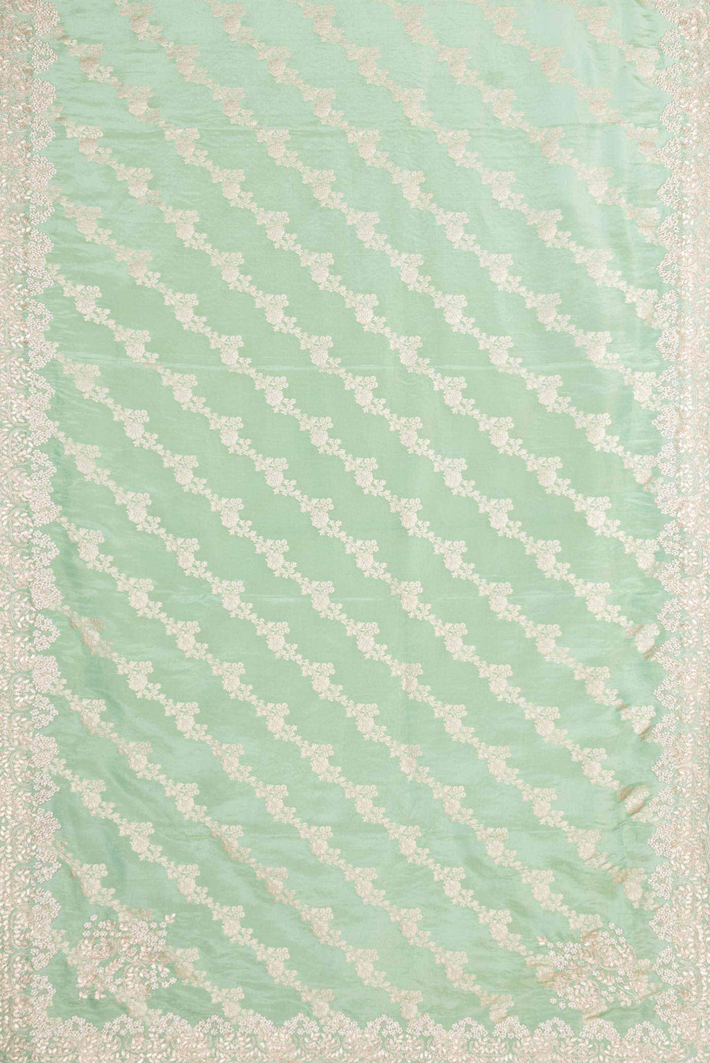 Sea Green Dual Tone Blended Organza Silk Saree