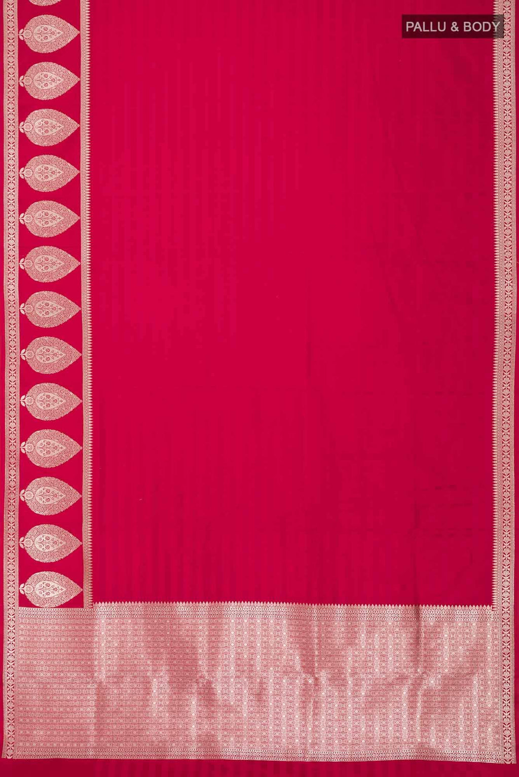 Deep Red Blended Banarasi Silk Saree