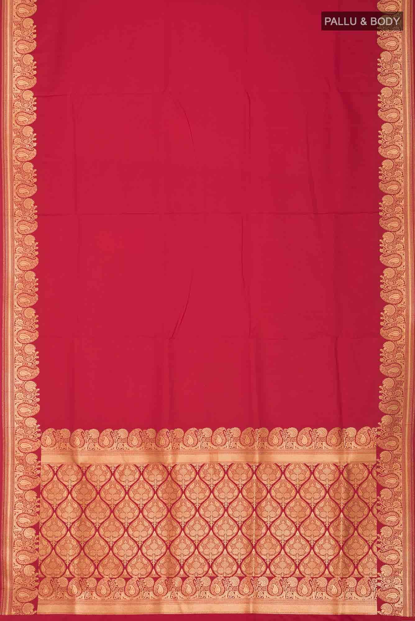Red Blended Banarasi Silk Saree