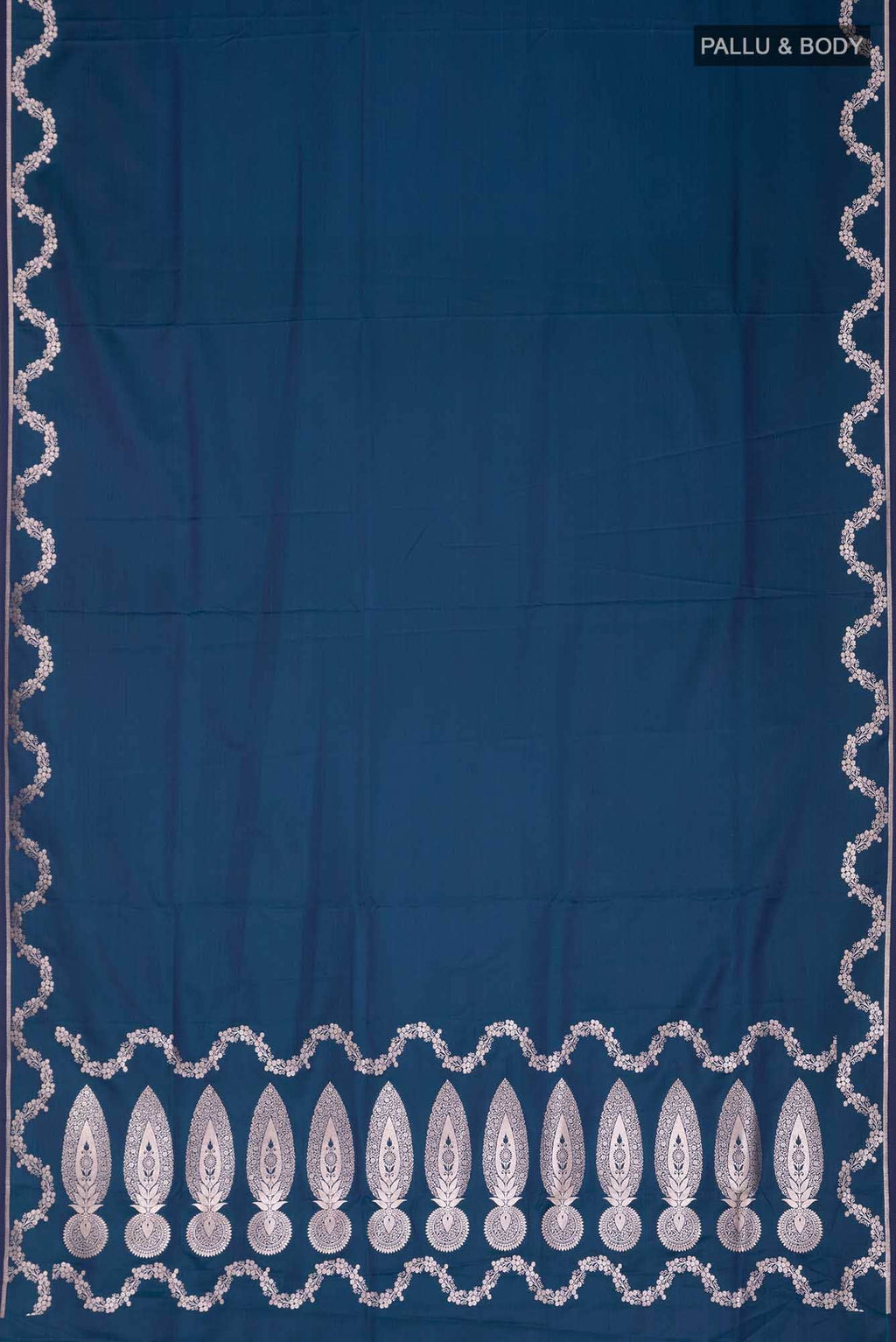 Blue Blended Banarasi Silk Saree