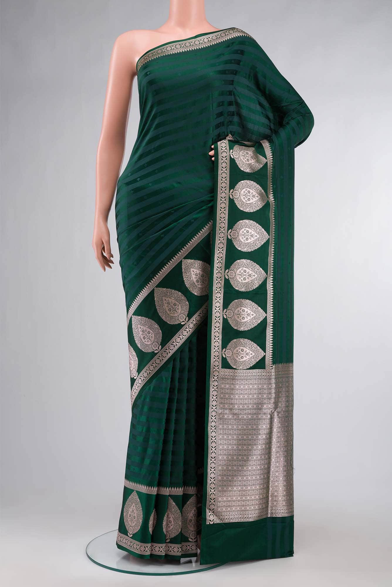 Green Blended Banarasi Silk Saree