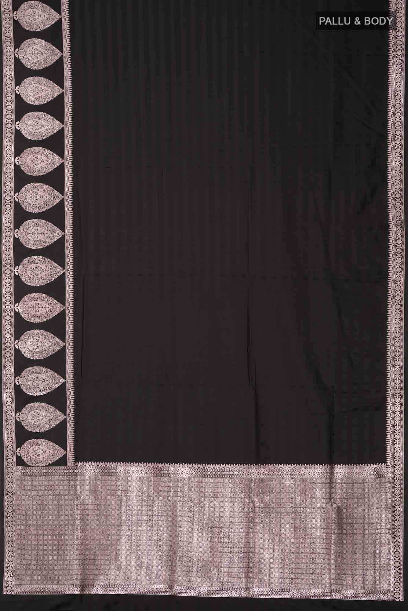 Black Blended Banarasi Silk Saree