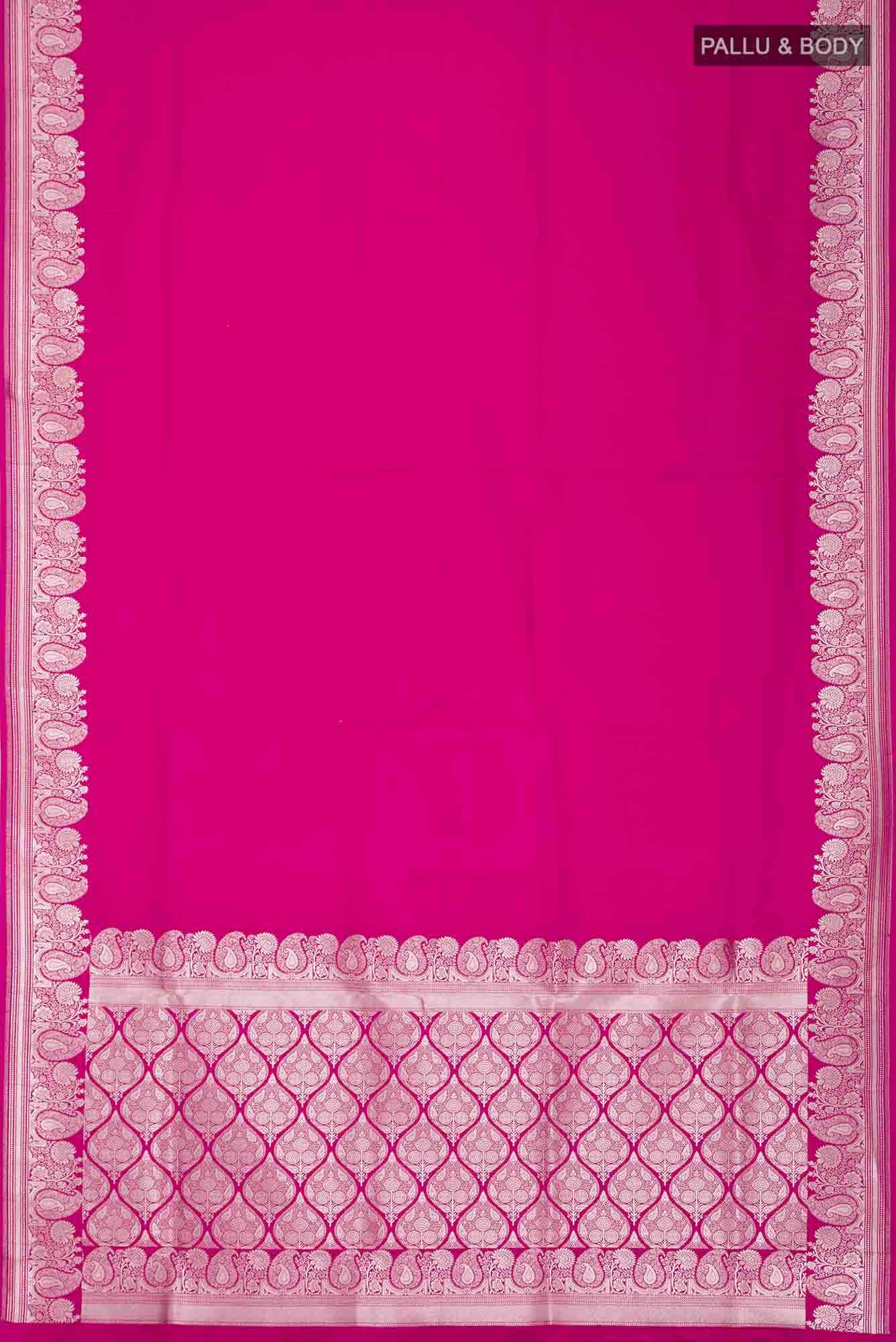 Pink Blended Banarasi Silk Saree