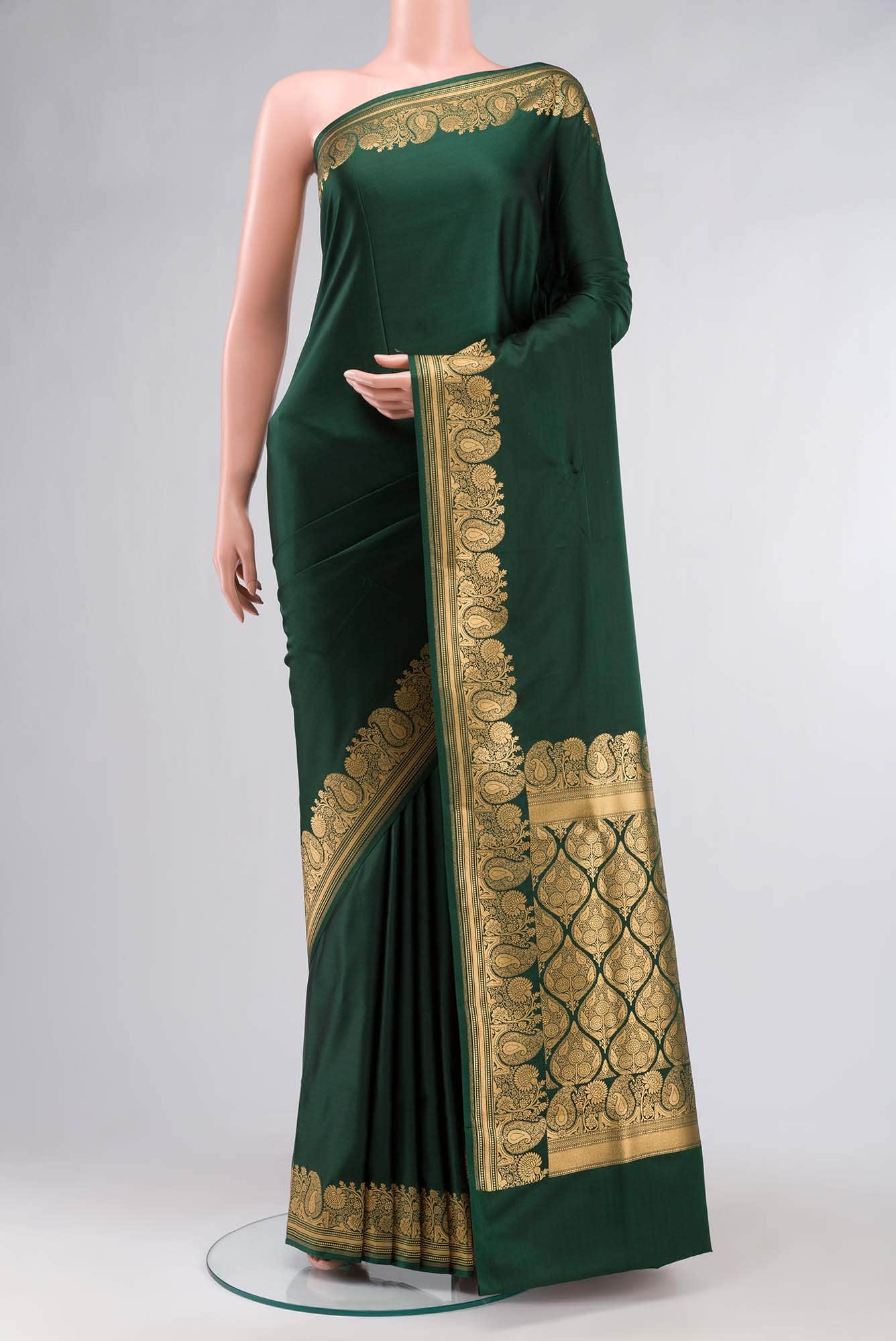 Green Blended Banarasi Silk Saree
