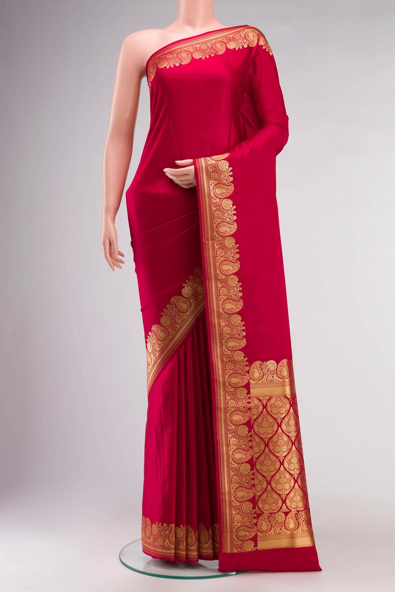 Red Blended Banarasi Silk Saree