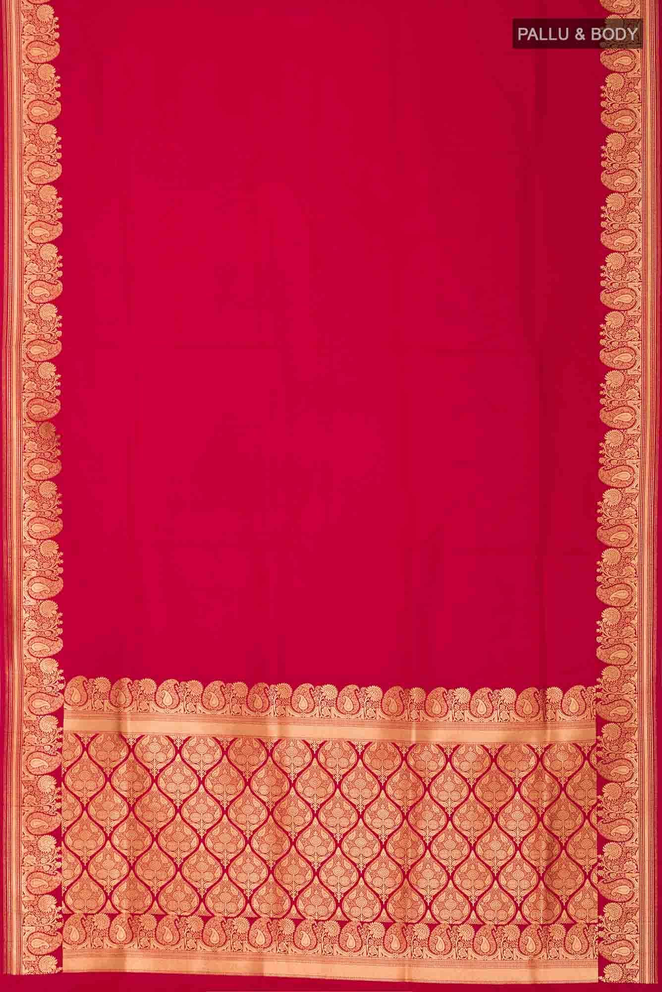 Red Blended Banarasi Silk Saree