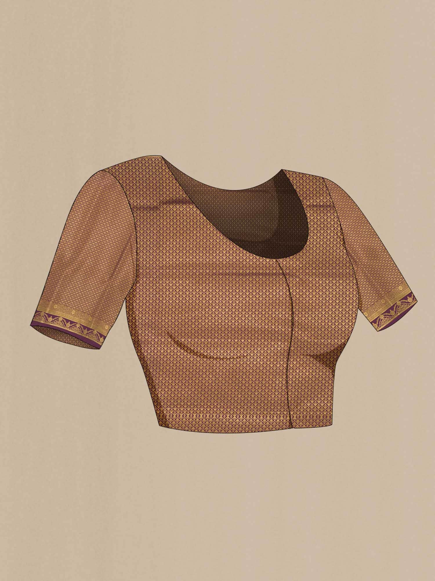 Brown Blended Banarasi Silk Saree