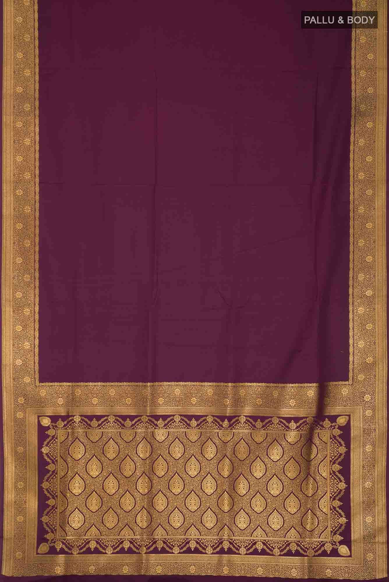Brown Blended Banarasi Silk Saree