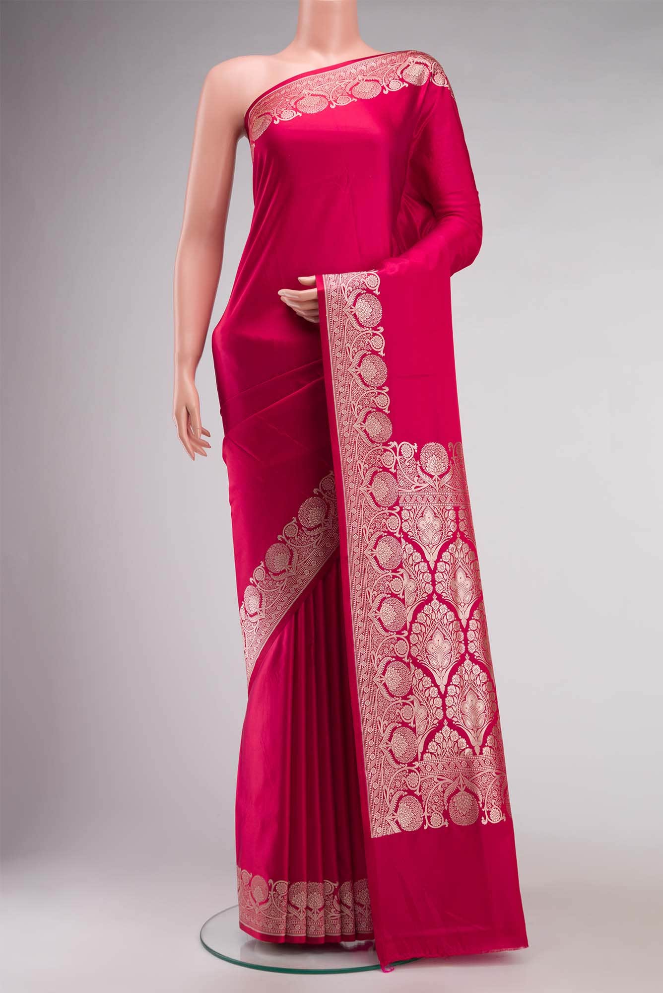 Red Blended Banarasi Silk Saree