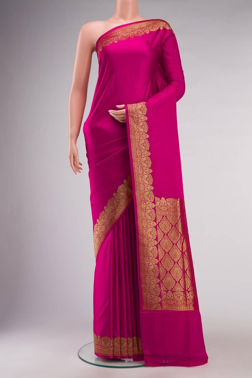 Pink Blended Banarasi Silk Saree