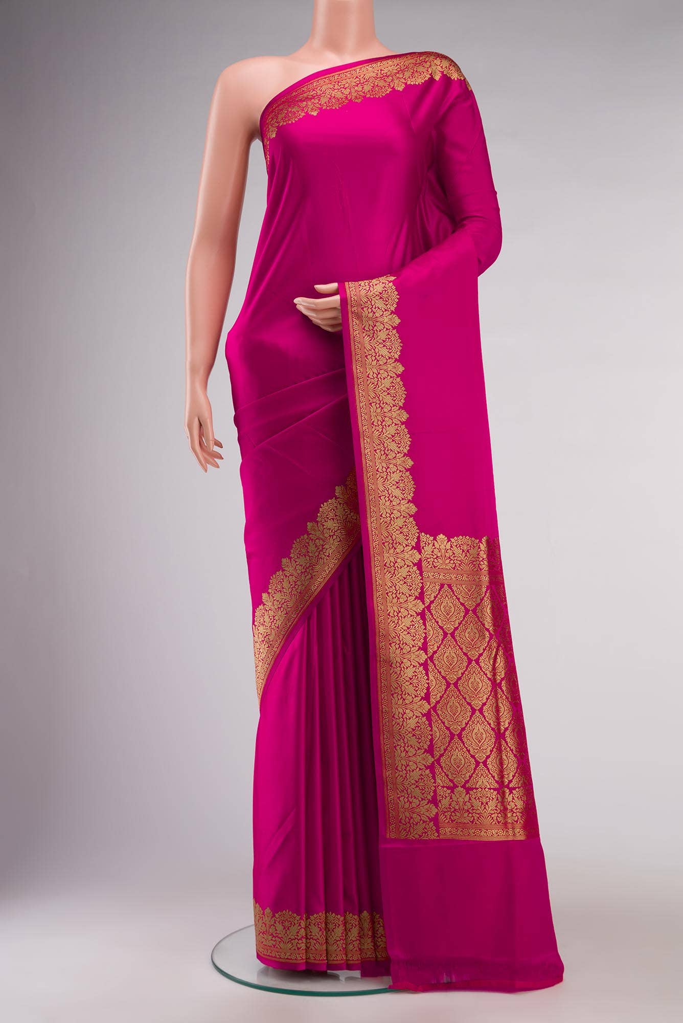 Pink Blended Banarasi Silk Saree
