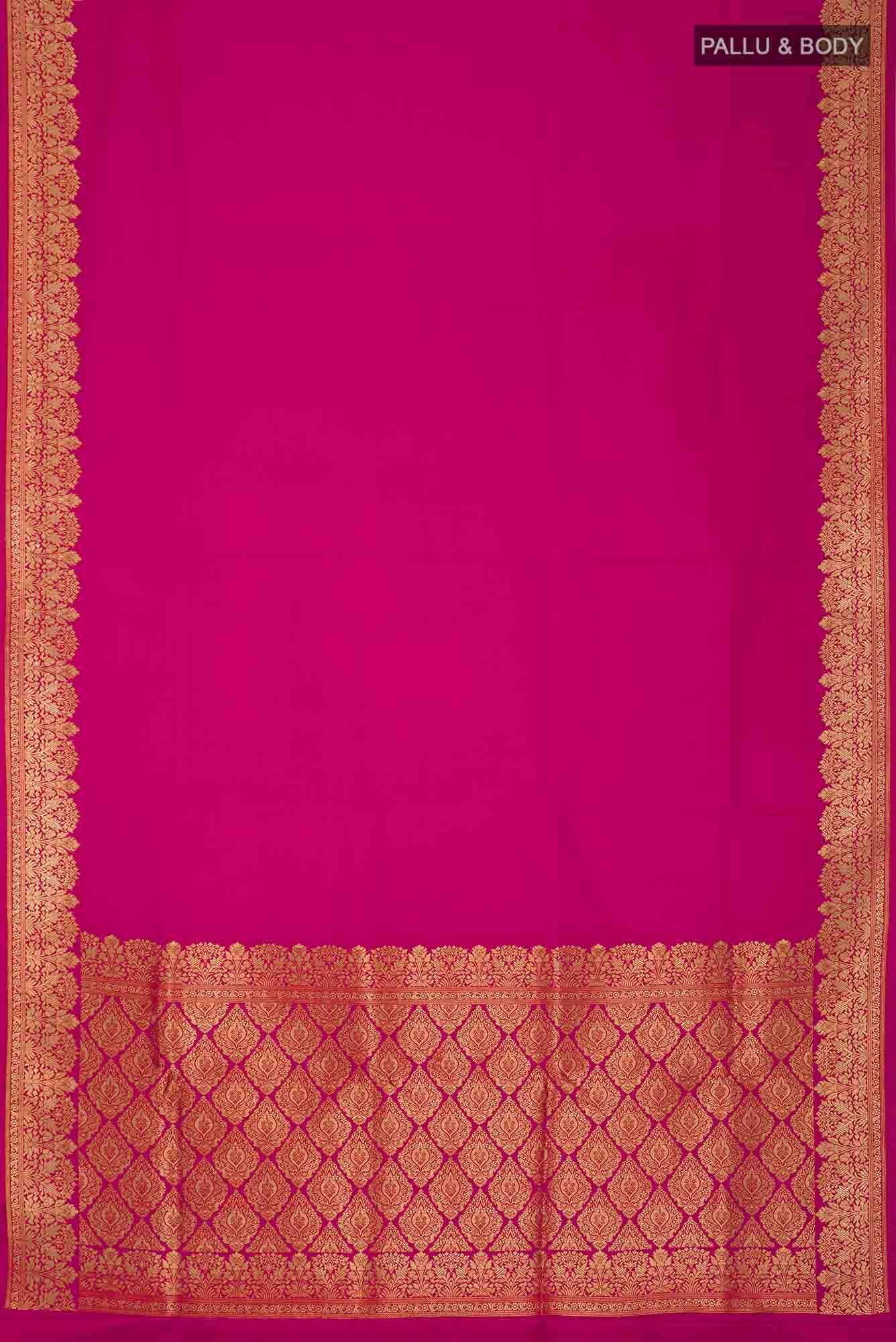 Pink Blended Banarasi Silk Saree