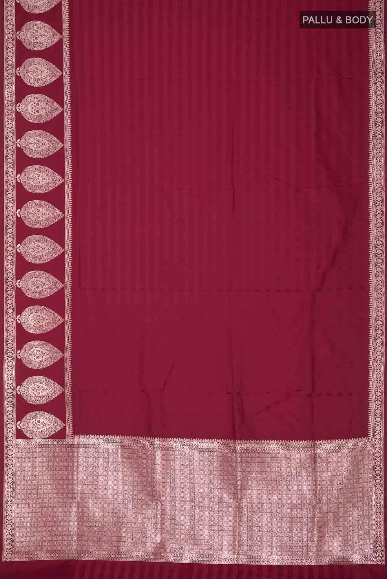 Maroon Blended Banarasi Silk Saree