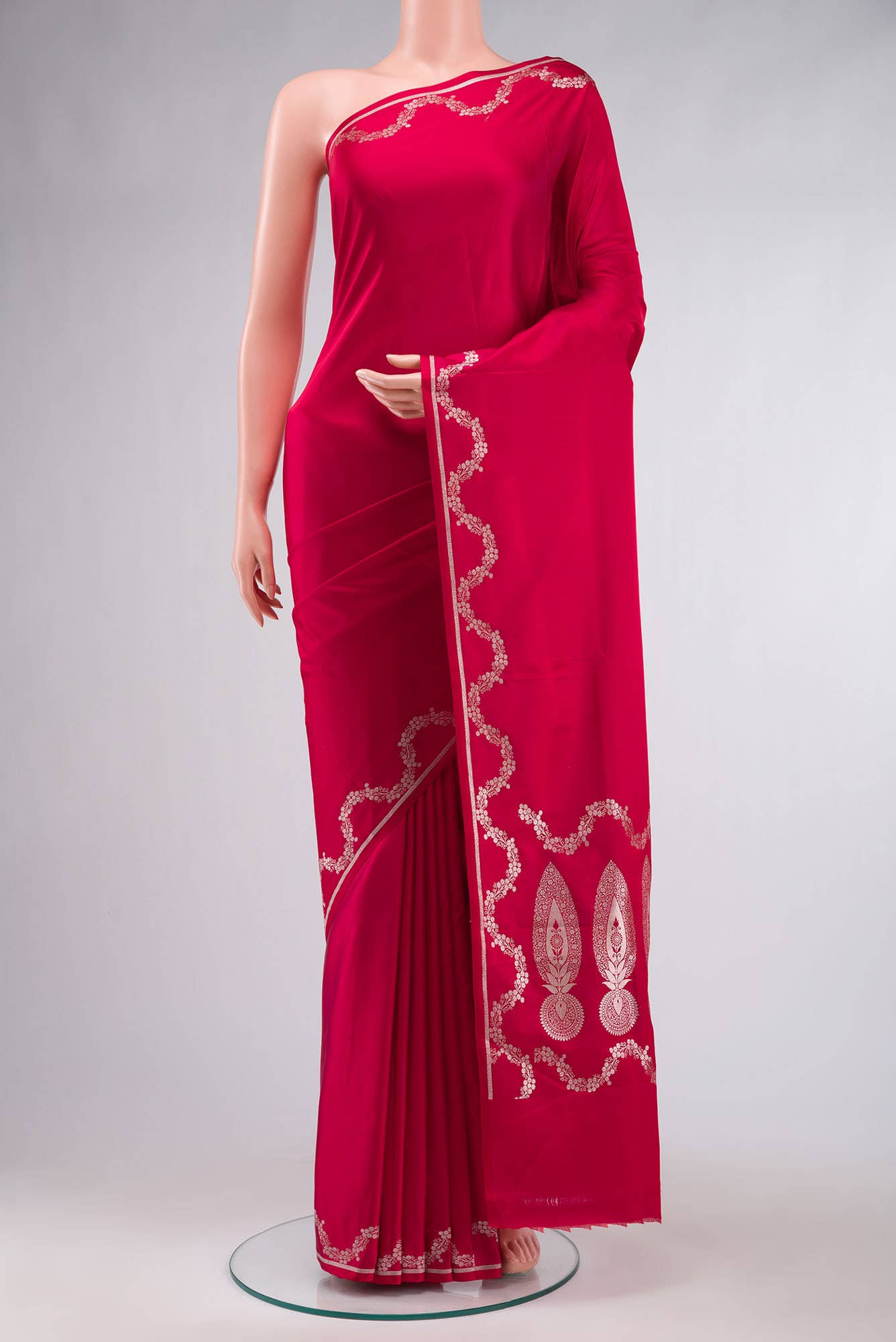 Red Blended Banarasi Silk Saree