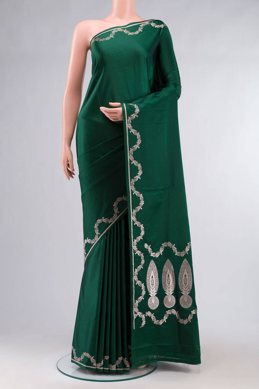 Green Blended Banarasi Silk Saree